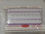 Eyelet Lace Pack of 5m Feather Edge White/Lilac