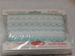 Eyelet Lace Pack of 5m Feather Edge White/Mint