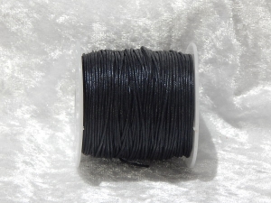 1mm Black Waxed Cotton