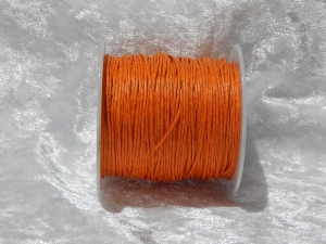 1mm Orange Waxed Cotton