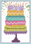 Diamond Dotz Greeting Card - Happy Birthday Cake
